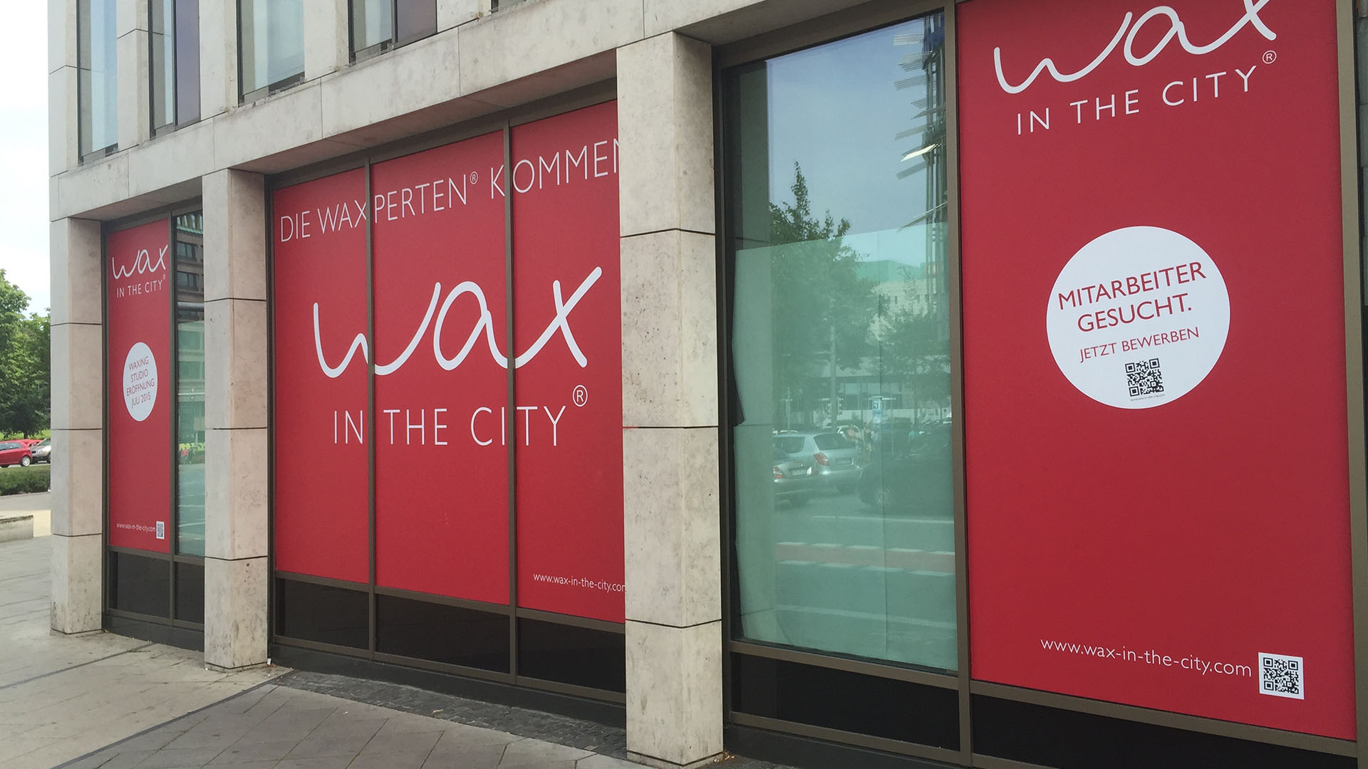 Wax in the City Fassadenbeklebung